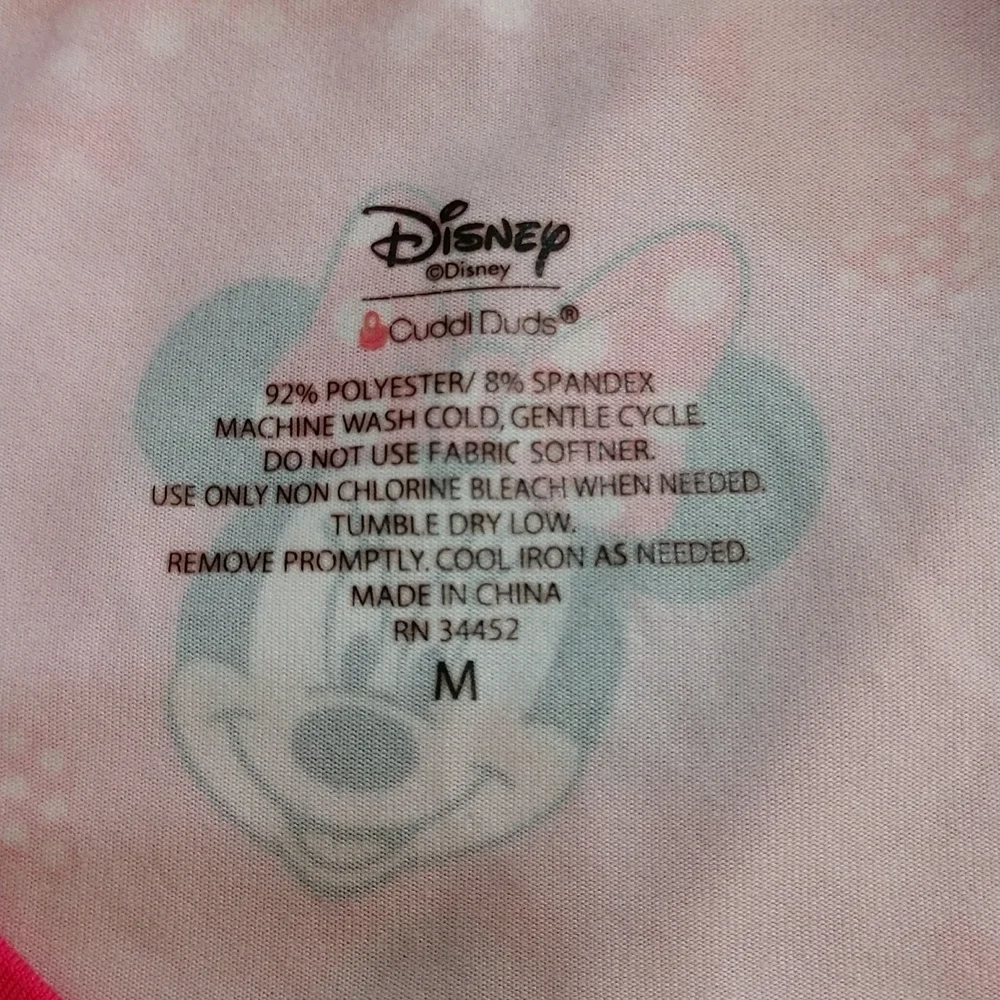 Disney Minnie Mouse 2 Piece Pajamas Size M